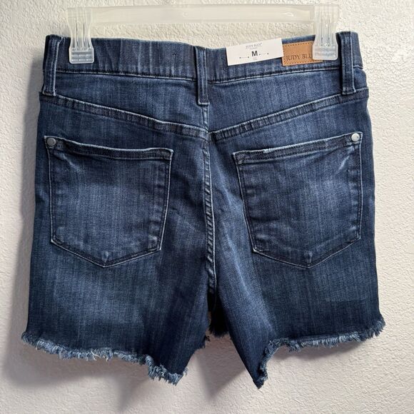 Judy Blue Pull On Shorts Medium Dolphin Hem Elastic High Waist Stretch JB150199 - Picture 3 of 13